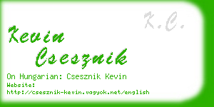 kevin csesznik business card